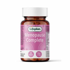 Bottle of Lifeplan supplement for menopause.